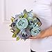 Leagel Fake Flowers Vintage Artificial Peony Silk Flowers Bouquet Wedding Home Decoration, Pack of 1 (Spring Blue)