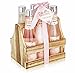 Spa Gift Basket with Cherry Blossom Fragrance, Wooden Cabinet with 6 Bottles, Great Mother's Day Gift, Birthday or Anniversary Gift Set For Women, Includes Shower Gel, Bubble Bath, Body Lotion & More