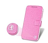 Lenovo S820 Case, Pu Silk Flip Leather Case for Lenovo S820 Wallet Pouch Skin Cover (Rose)