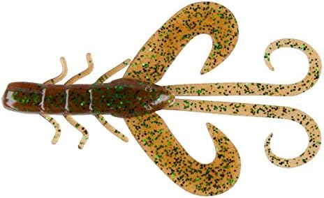 Power Bait 4" Chigger Quad, 8 Count, Pumpkin Green Fleck (Pack of 2)