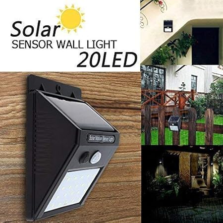 Bigsavings 20 Led Solar Motion Sensor Light, Outdoor Weatherproof for Driveway Garden