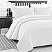 Luxe Bedding 3-Piece Oversized Quilted Bedspread Coverlet Set (King/Calking, White)