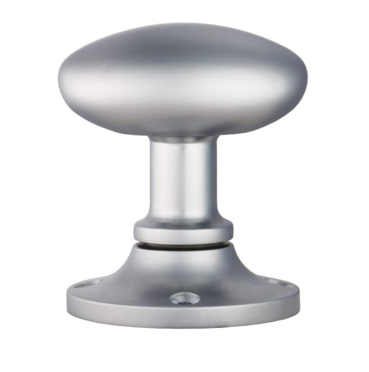 Carlisle Brass MK001SC Oval MORTICE KNOB with FACE FIX Rose, Satin Chrome