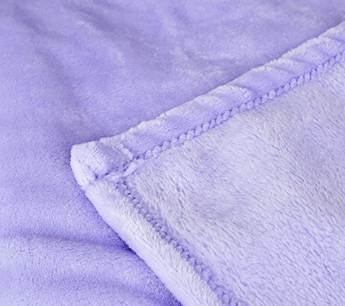 Premium Quality Super Soft Plush Throw Blanket, Warm and Fuzzy Bed Throws|Baby, Toddler and Adult Sizes| Available In: Light Pink, Light Blue, Ivory, Grey, Light Brown & Lavender (50"x70", Lavender)