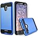 Circlemalls Alcatel IdealXcite Case, Alcatel Raven LTE (A574BL) Case, Alcatel Verso/CameoX Case, Shockproof Phone Cover with [Tempered Glass Screen Protector] (Blue)
