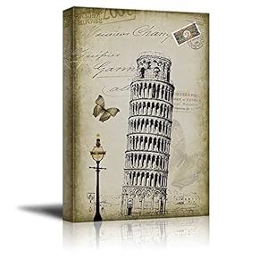 Beautiful Drawing of of The Leaning Tower of...