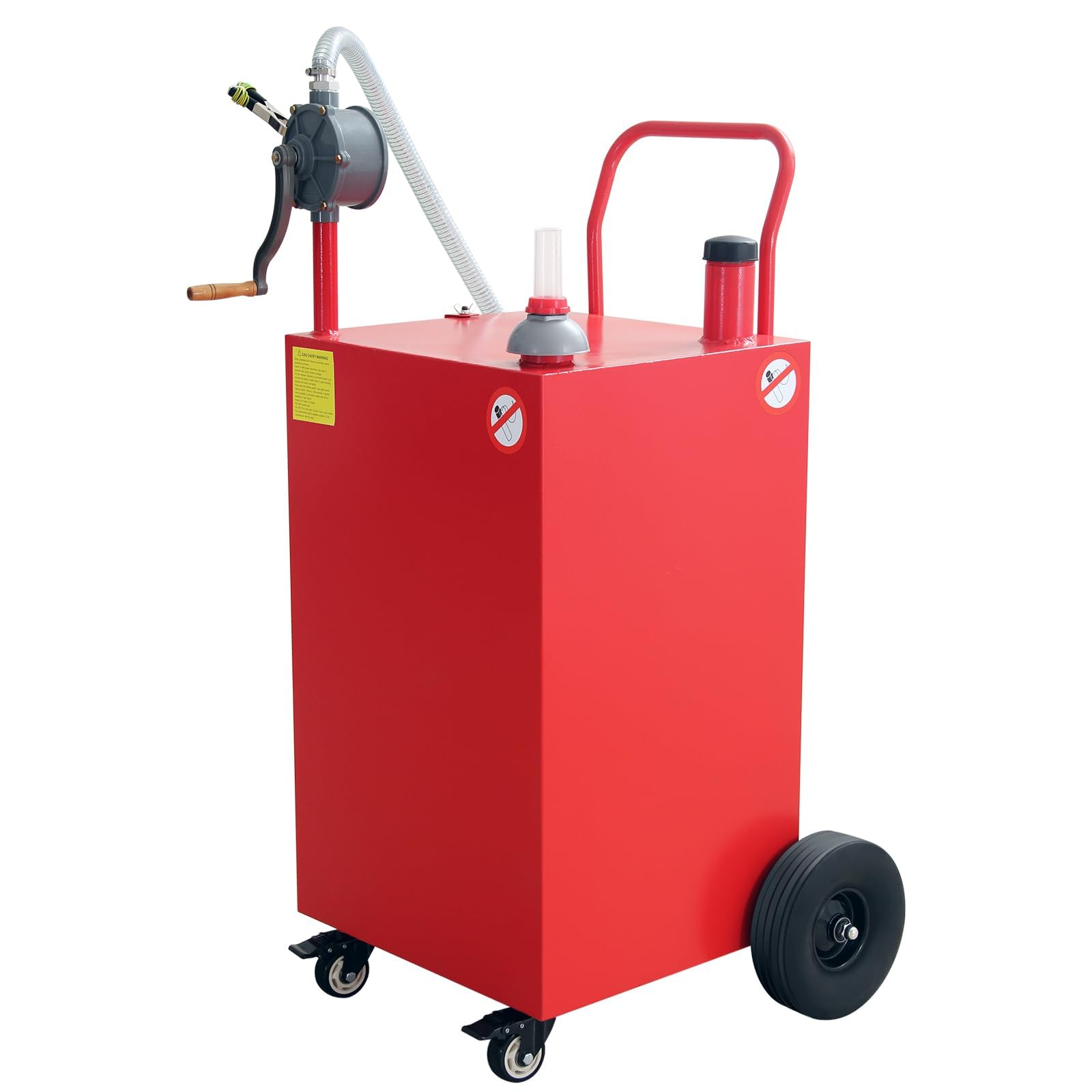 Photo 1 of **MISSING WHEELS** 45 Gallon Fuel Caddy,Portable Gas Storage Tank With 4 Wheels,Manual Transfer Pump,Fuel Transfer Storage Tank Gasoline Diesel Can for Cars,Lawn Mowers,Trucks,ATVs,Boats