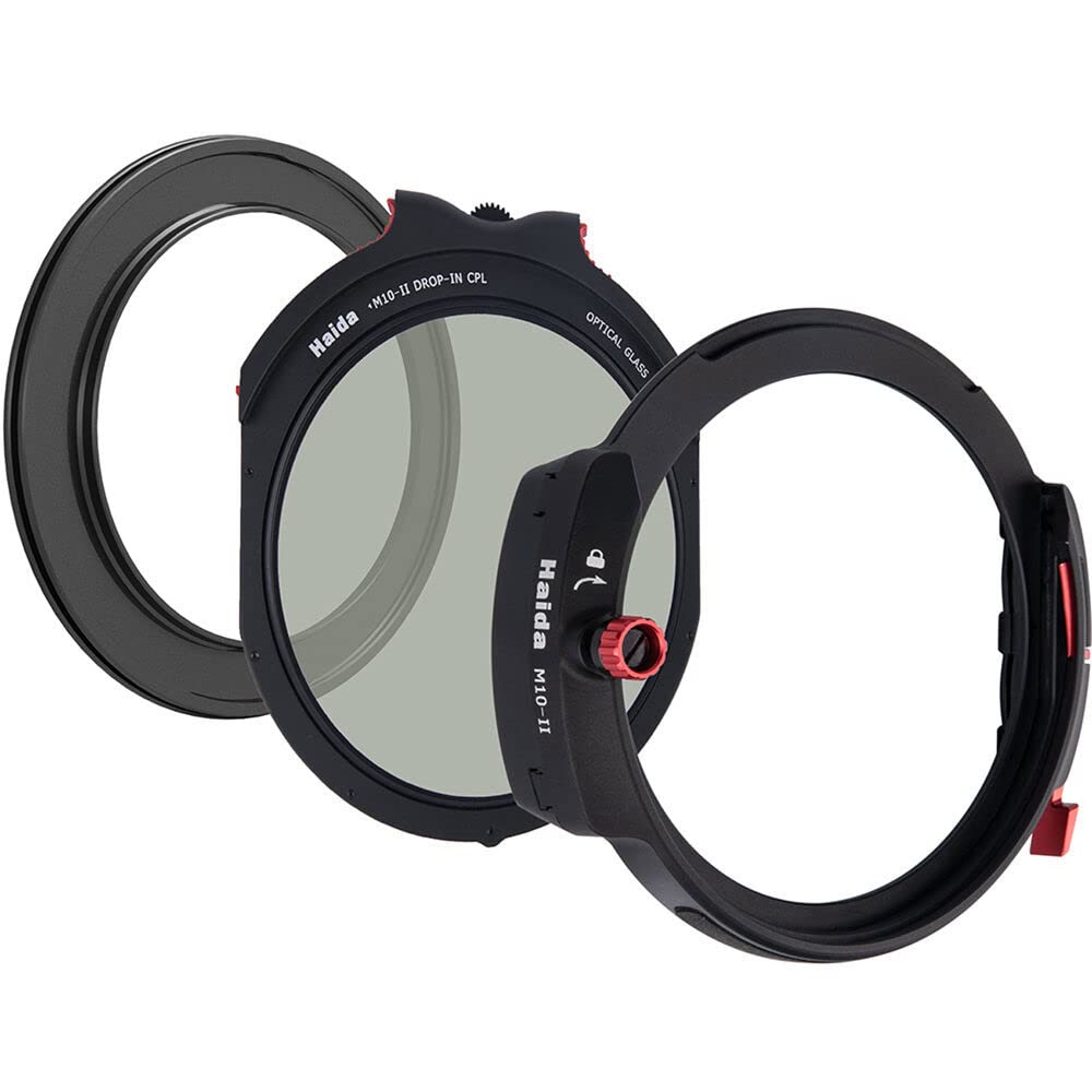Haida Filter Holder Kit - 100mm Square Filter Holder with 77mm Lens Adapter Ring and Drop-in Polarising Filter
