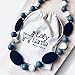 Teething Necklace for Moms to wear -Silicone Baby Teether, Nursing Necklace with BPA Free Chewbeads (Elegant)