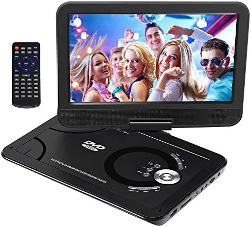 DVD Player 11.5'' Portable DVD Player for Car for Kids with Swivel Screen Rechargeable Battery, Car DVD Player with SD Card Slot and USB Port