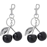 DICOSMETIC 2Pcs Cherry Bag Charms Cute Cherry Keychains Purse Charms for Handbags Backpack Party Favors Decoration
