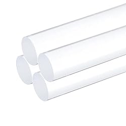 MECCANIXITY 4pcs Acrylic Round Rods 1/2" x