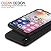MYRIANN ZY699 Dual Layer Textured Ultra Slim Shock Absorbent PC 360 Full-Body Drop Resistant Protection with Tempered Glass Screen Protector for iPhone X - Black
