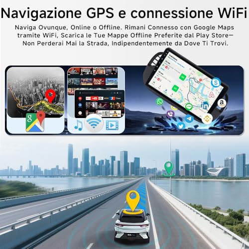 ACAVICA Android 15 Car Radio for Fiat 500 2007-2015 - 9" HD Touch Screen, Wireless CarPlay/Android Car, Bluetooth 5.0, DSP Audio, GPS, WiFi, FM, Stereo, Plug & Play, Support Rear Camera