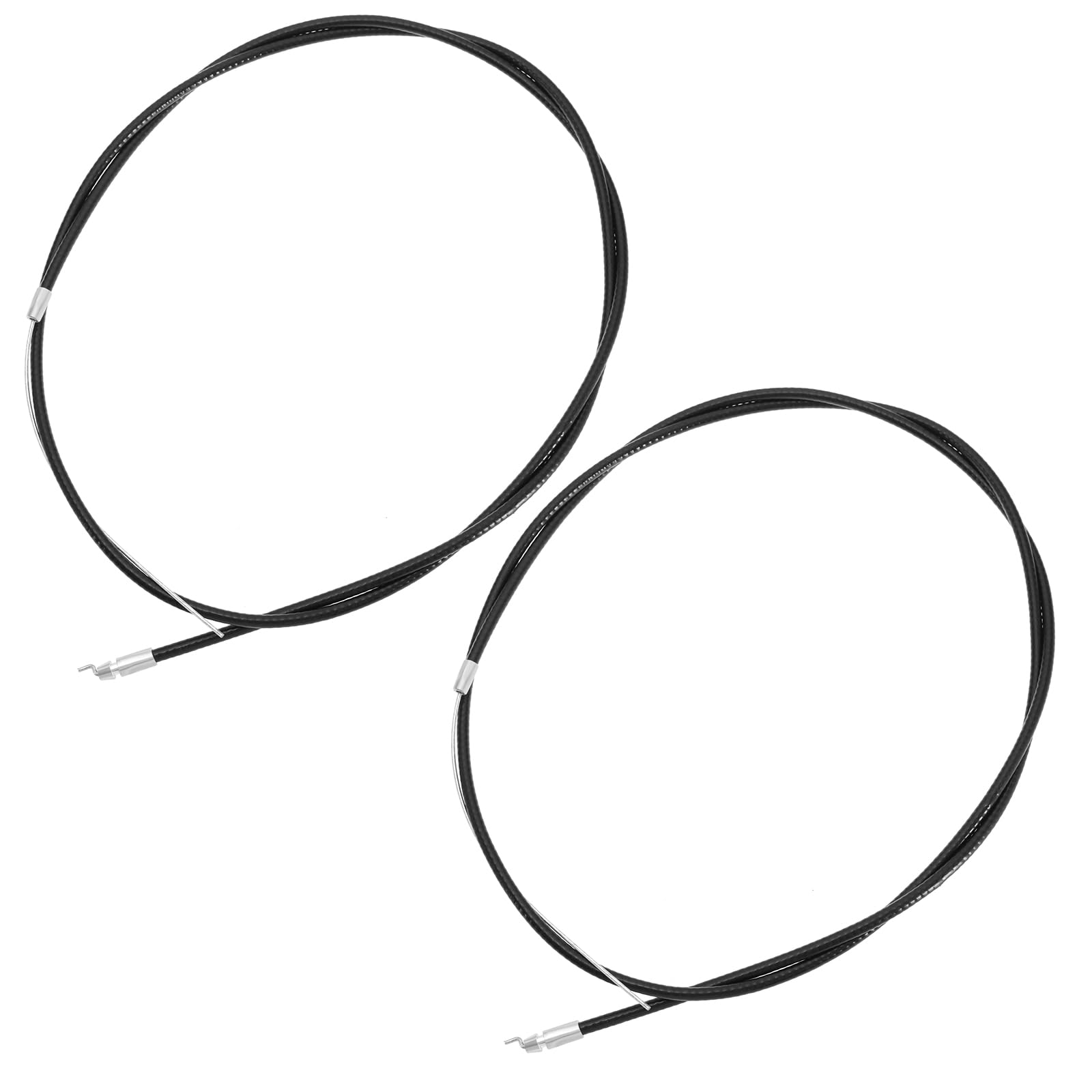 YINETTECH 2Pcs Throttle Cable Lawn Mower Throttle Wire Push Lawn Mowers Throttle Cord Mower Accessories 131cm Tube Length Rubber&Metal