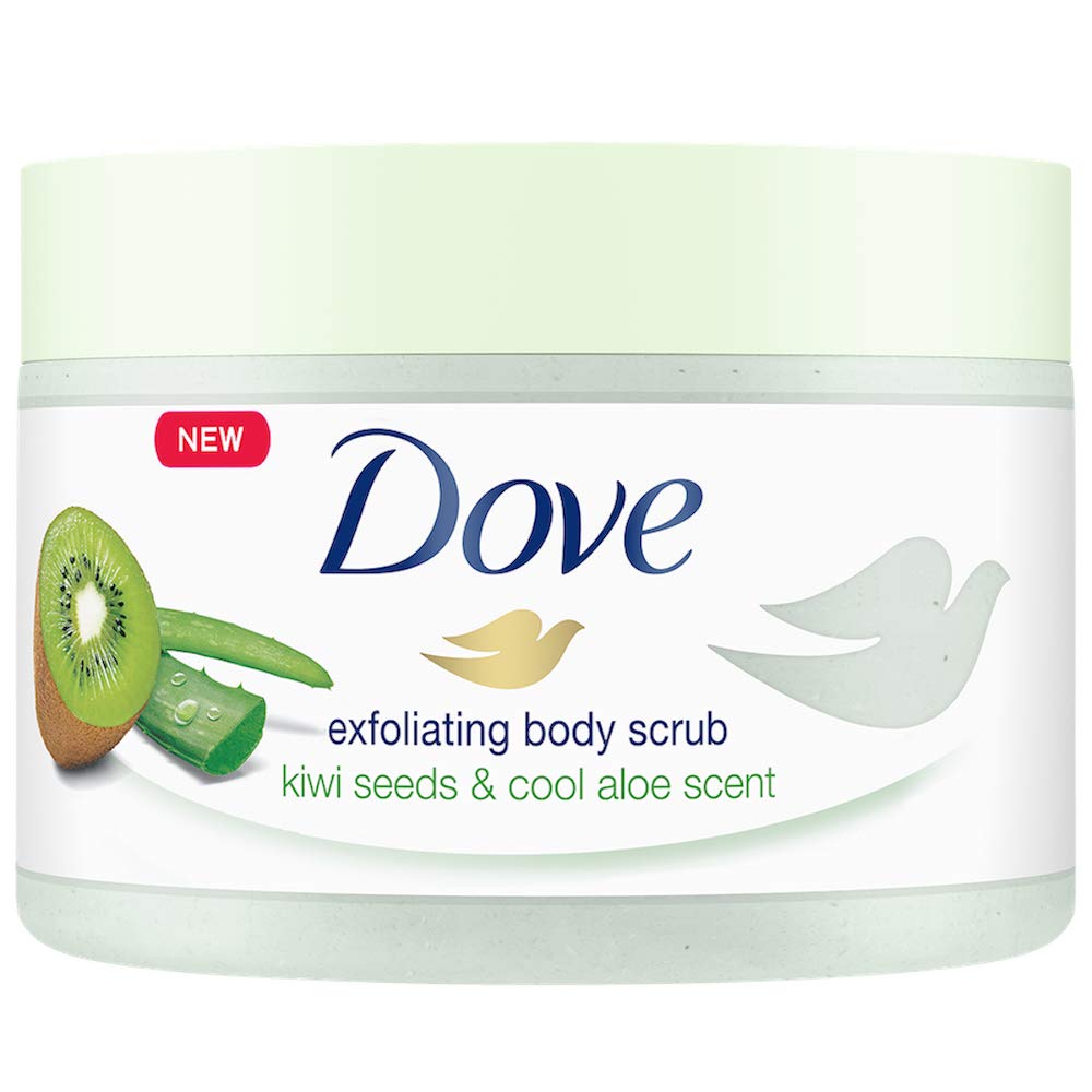 Dove Exfoliating Body Polish Body Scrub Kiwi & Aloe 10.5 oz