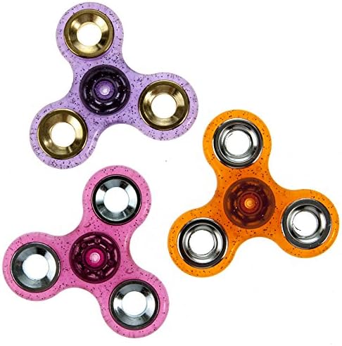 Value Pack 3-PC Set-KicksGear Acrylic-Glitter-Gummy Color Fidget Spinner (Berries Set)
