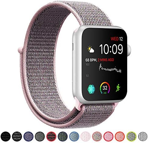 SYRE Compatible with Apple Watch Band 38mm 40mm 42mm 44mm, Lightweight Breathable Nylon Sport Band Replacement for iWatch Series 4, Series 3, Series 2, Series 1