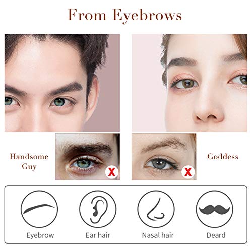 Eyebrow Hair Trimmers Battery Powered Brow Epilator for Women Eyebrow Trimmer Epilator Eye Brow Remover Electric Facial Brows Hair Removal (Battery not Included) - Thumbnail 3
