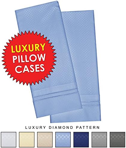 Microfiber 2 Pack PILLOW CASE - SLEEP BETTER THAN EVER, Ultra Soft Luxury - Egyptian Quality 1600 Series Collection 2 Pack by My Perfect Nights (King, Light Blue)