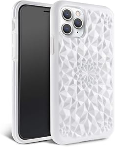 FELONY CASE iPhone 11 Pro Max Pro Case Kaleidoscope CASE - 3D Geometric 360° Shock Absorbing Protective iPhone 11 Pro Max Pro Case Protects Screen & Body - 9 Unique Colors (Gloss White)