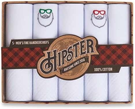 Hipster Men's Handkerchiefs 3 Pack Gift Box
