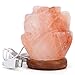 Hymilian Sea Salt Lamp - Himalayan Pink Rose Hand Carved Glow Rock Salt Lamps With Wood Base Included USB Electric Wire & Multi Color Changing LED Light - Mini Air Purifier For Office Home Hotel Yoga