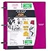 Five Star Flex Hybrid NoteBinder, 1 Inch Binder with Tabs, Notebook and 3 Ring Binder All-in-One, Purple (72522)