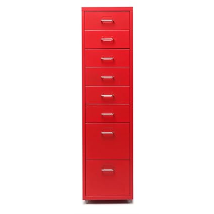 Ikayaa 8 Drawers Metal Drawer Filing Cabinet Detachable Mobile