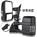 SCITOO Towing Mirrors fit for Ford Mirrors fit 1999-2016 for Ford for F250 for F350 for F450 for F550 Super Duty with Amber Turn Signal Manual Controlling Telescoping and Folding Features