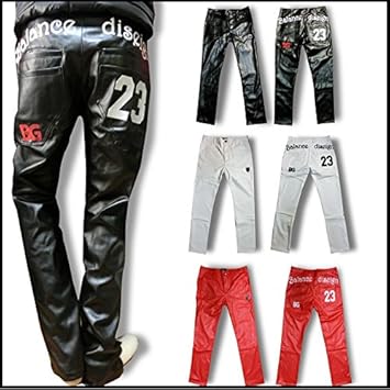 Amazon Co Jp W30 W44 フェイクレザーパンツ 裏起毛 冬ゴルフウェア