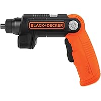 BLACK+DECKER 4V MAX* Cordless Screwdriver with LED Light (BDCSFL20C), Black