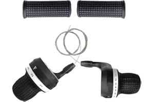 Bicycle Twist Grip Shifter Handle Bike Brake Lever Cycling Derailleur Transmission 1Pair 3x7 Speed, Bike Shifters