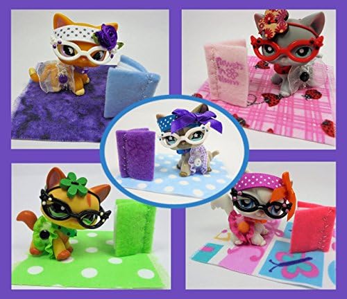 LPS Accessories Glasses Nerd Clothes Book Littlest Pet Shop Lot 6 Random Items in 1 Gift Bag Handmade Custom Outfit Pet NOT Included