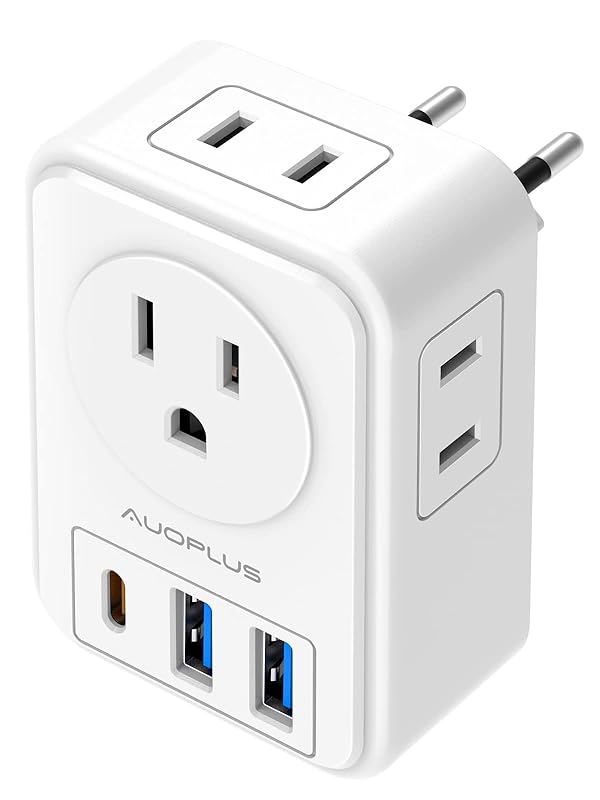 Multi Plug Outlet Extender with USB, AUOPLUS Surge Protector 6 Outlets
