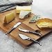 Laguiole By FlyingColors Butter Knife Spreader Cheese Knife Set, with Wooden Gift Holder, 3 Pieces (Black)