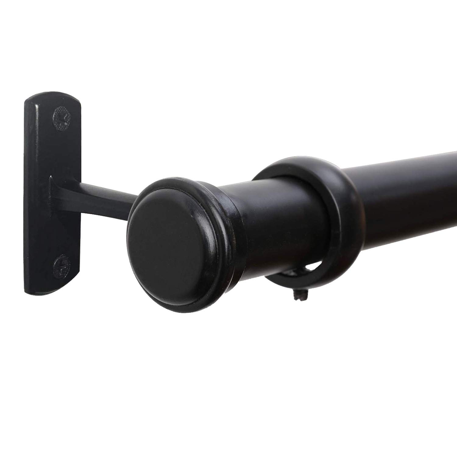 Buy 2 Pack 1 Inch Curtain Rods for Windows 60 to 120 Black Curtain rod