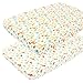 Waterproof Pack N Play/Mini Portable Crib Sheet Set 2 Pack 100% Jersey Cotton 190GSM Thickest Ultra Soft Stretchy for Baby Girl Boy Cute Animal by Knlpruhk