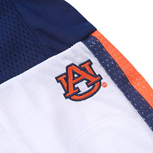 FAST ASLEEP NCAA Auburn Tigers Boys Infant Football Uniform Pajamas, 12-18 Months, Navy/White