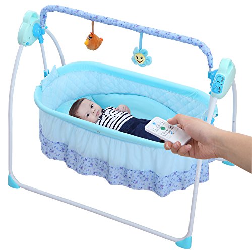 Electric Baby Swing, Music Remoter Control Sleeping Basket Bed