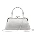 LOVEVOOK Evening Bag Clutch Purse for Wedding with Rhinestones Silver
