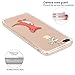 iPhone 7 Plus Case, JAHOLAN Amusing Whimsical Design Clear TPU Soft Case Rubber Silicone Skin Cover for iPhone 7 Plus 2016 Release - Red Hungry Dinosaur