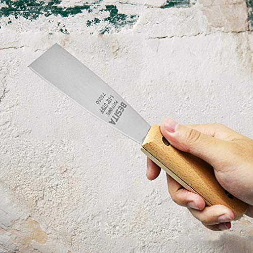 1-1/2" Putty Knife - Spackle Knife Ergonomic Comfort Handle,Scraper tools,Caulk Removal Tool, Painters Tool, Paint Can Opener, Paint Remover for Wood, Wallpaper Scraper, Painting Tool
