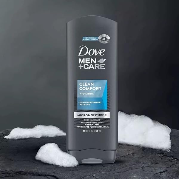 DOVE MEN+CARE BODY AND FACE WASH, CLEAN COMFORT, 18 OZ