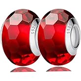 2pcs Original Handmade Murano Glass Charms for Pandora Bracelets, 925 Sterling Silver Charms for Bracelets, DIY Bead for Women, Jewelry Gifts for Women