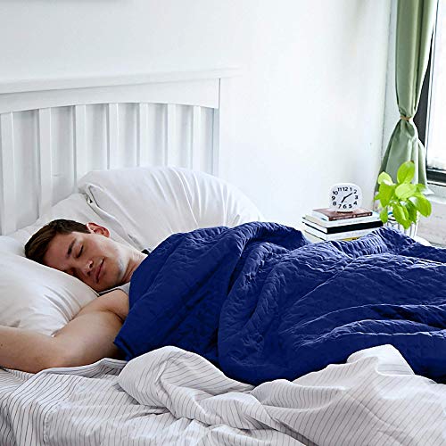 Gravity Cooling Blanket 20 lbs Navy 48"x72" Twin/Throw The Original