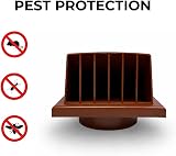 Fantronix Terracotta Cowled Wall Vent Grille 100 mm Backdraught Shutter view 5