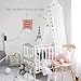 Dix-Rainbow Crib Canopy for Kids Bed Canopy for Girls Bed Canopy Princess White Lace Crib Net Tent for Baby Little Girl Cute Starry Barbie Castles - Lights & Paper Star Gift