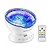 Delicacy Ocean Wave Projector 12 LED 7 Lighting Modes Undersea Lamp, Music Player Remote Control Night Light Projector for Kids Adults Bedroom Living Room Decoration