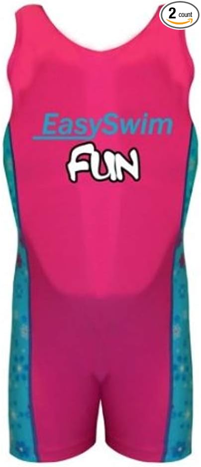 Float Suit Swimming Wet Pink Turquoise 